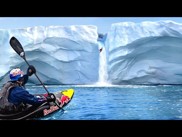 Kayaking down the ICE WALL (extreme Arctic waterfall) | Red Bull