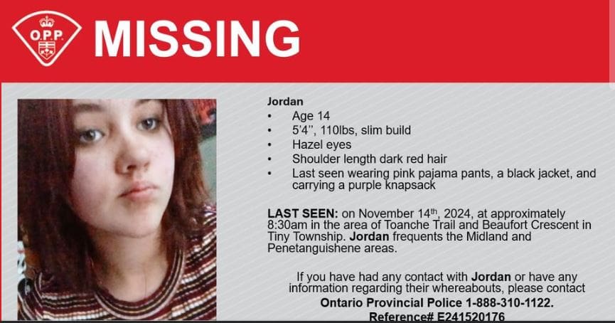 OPP Seeking Assistance with Missing Person Investigation in Tiny Township