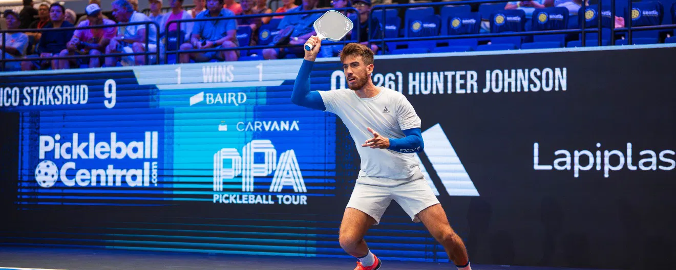 VIDEO | Hunter Johnson avenges Worlds defeat, downs Staksrud for men’s singles gold.