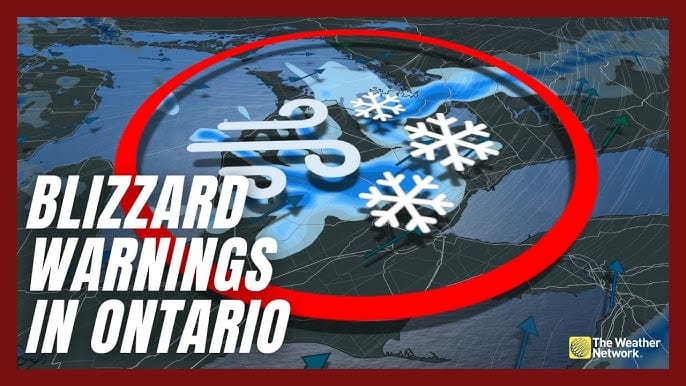 Blizzard Warnings Issued For Parts Of Southern Ontario | #forecast