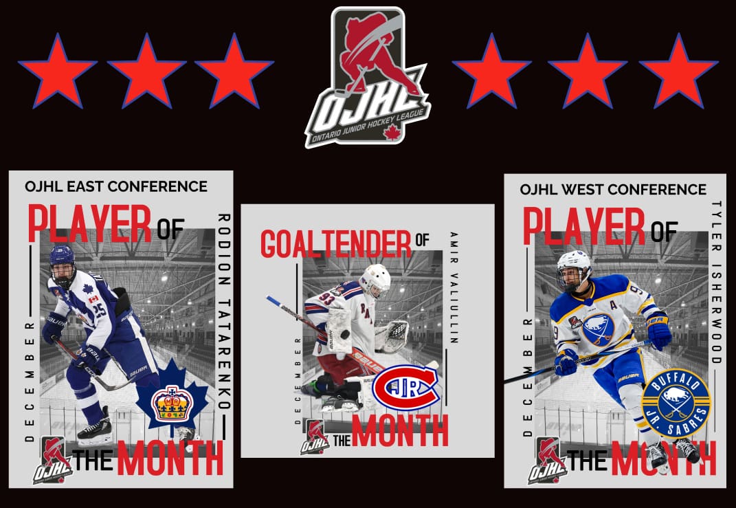 OJHL ANNOUNCES PLAYERS OF THE MONTH