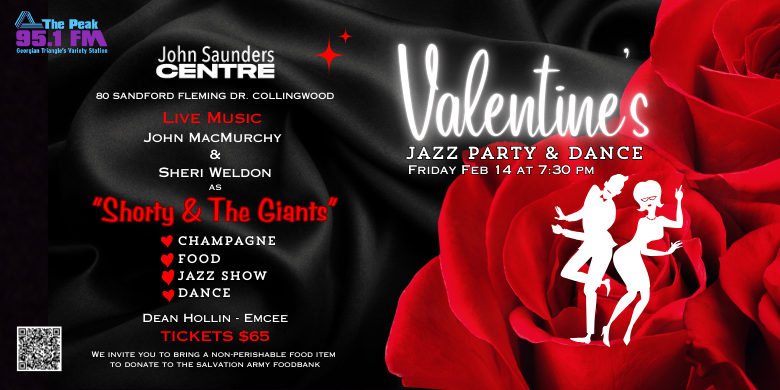 Valentine’s Jazz Party & Dance with “The John MacMurchy Jazz Quintet”