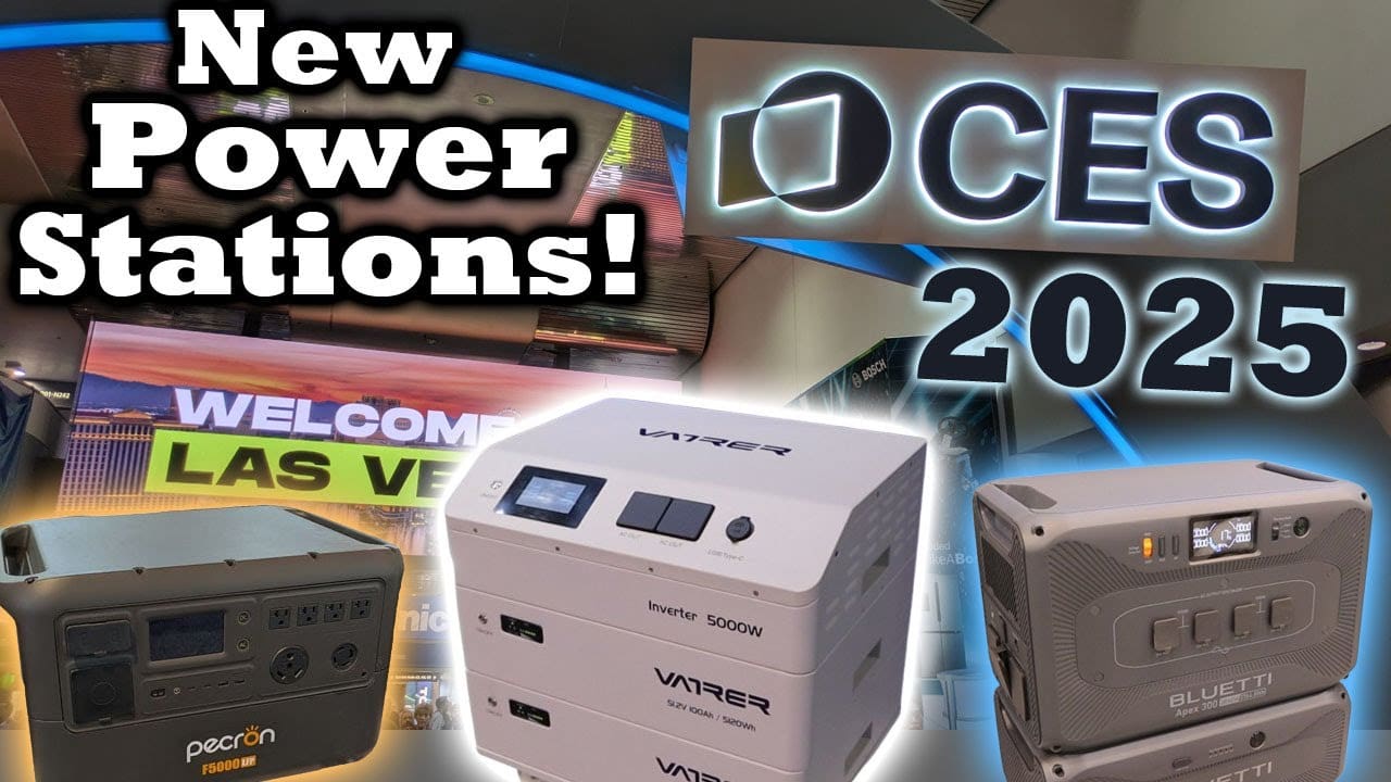New Power Stations at CES 2025! Solar Power, Batteries, and More!