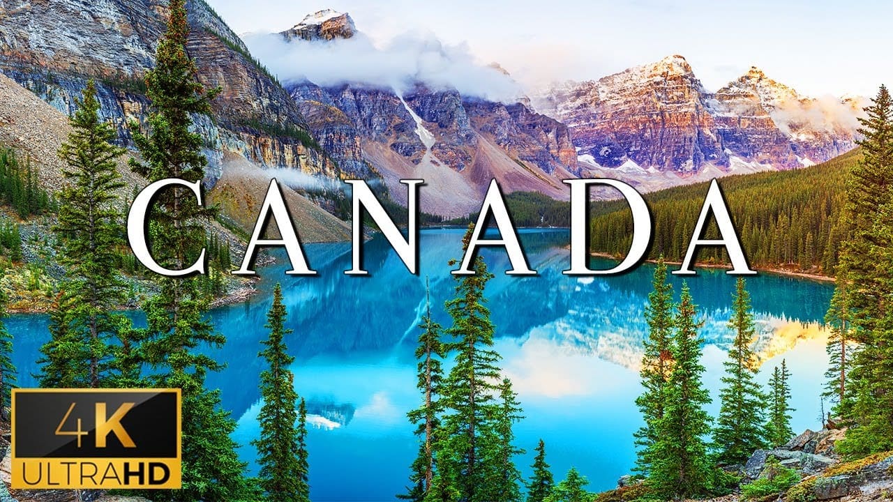 FLYING OVER CANADA | 4K | Relaxing Music