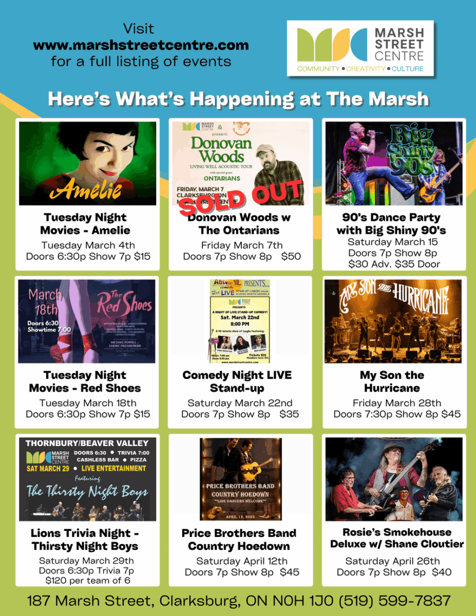 March Events at The Marsh Street Centre