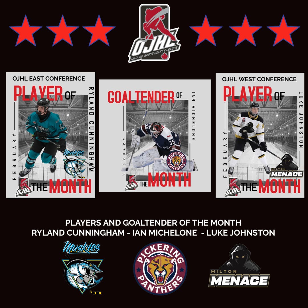 OJHL ANNOUNCES PLAYERS OF THE MONTH