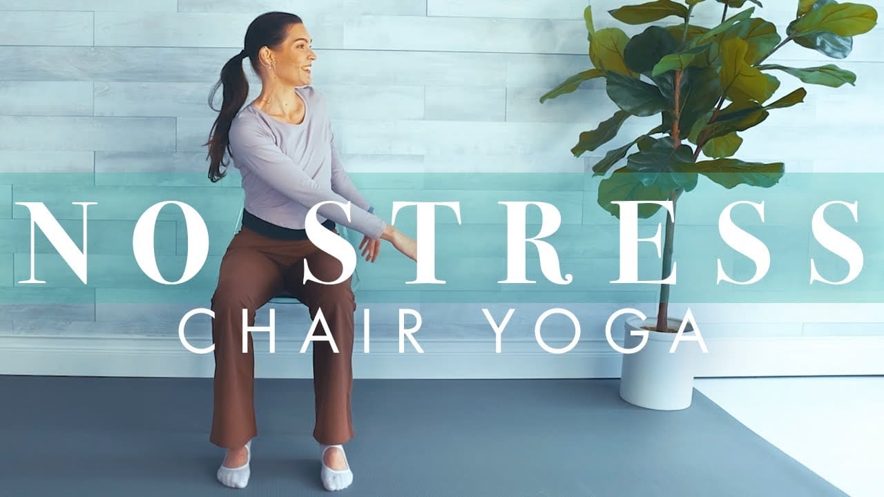 10 minute Stress Relieving Stretch | Somatic Chair Yoga