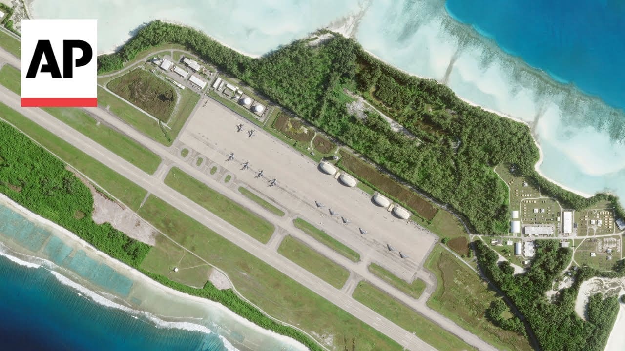 Satellite images show at least six stealth B-2 bombers stationed at Diego Garcia | Associated Press