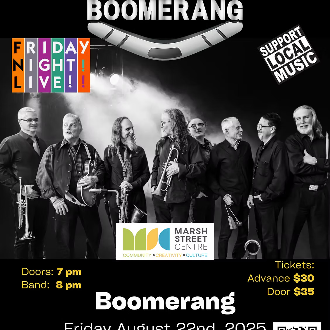  Boomerang Band | Aug 22, 2025 | Marsh Street Centre