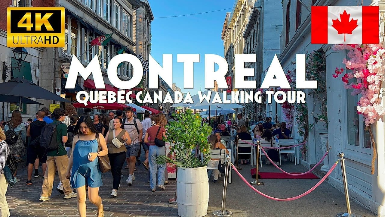 Montreal Canada 🇨🇦 2025 Summer Walking Tour in 4K HDR 60FPS