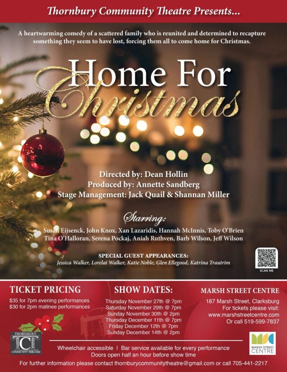SPECIAL EVENT | “HOME FOR CHRISTMAS” returns to Marsh Street Centre for its final run this Thursday – Friday at 7 pm and Sunday at 2 pm.