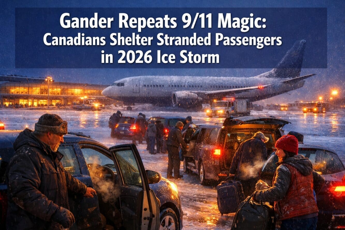 Gander Repeats 9/11 Magic: Canadians Shelter Stranded Passengers in 2026 Ice Storm  #moregoodnews