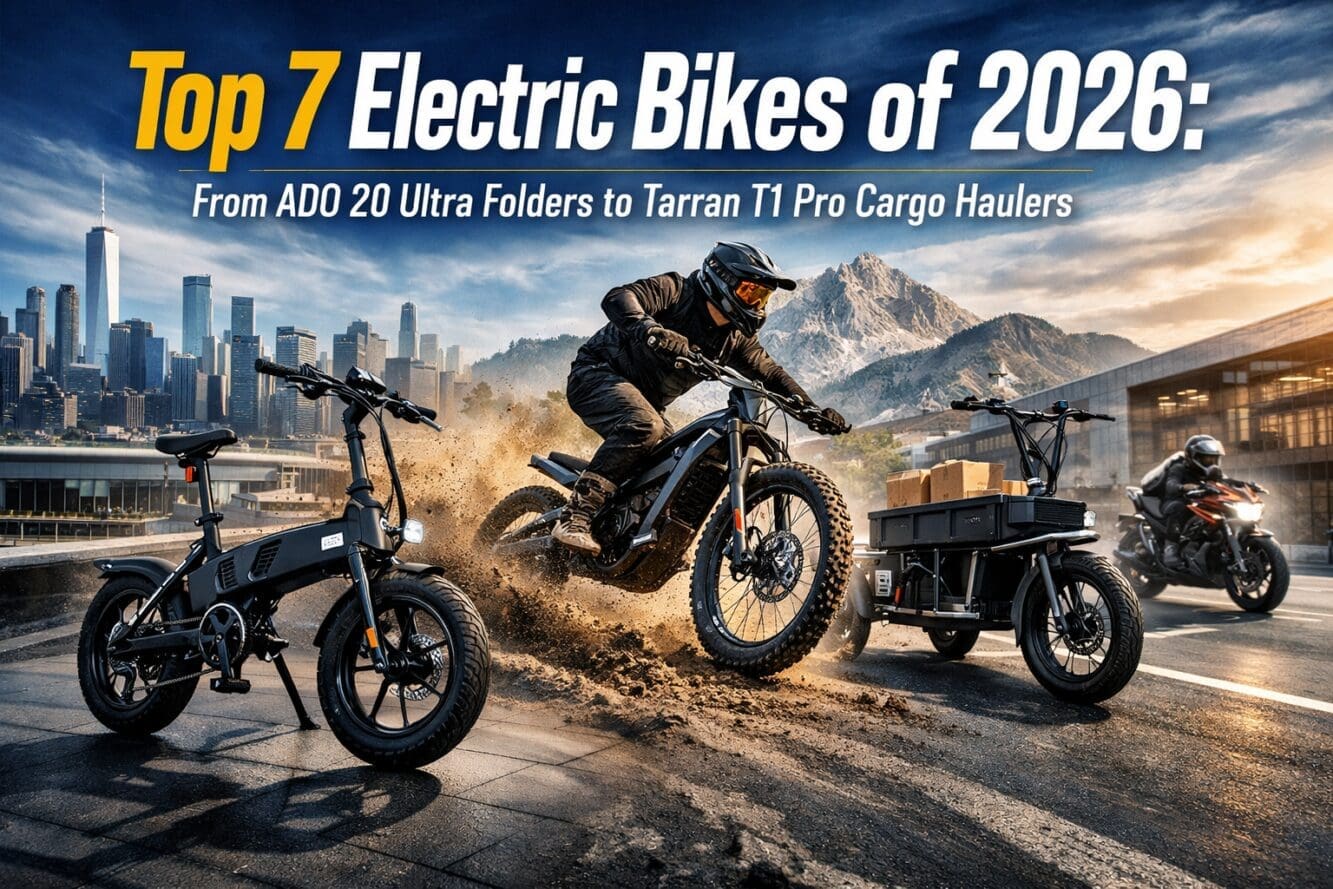 Top 7 Electric Bikes of 2026: From ADO 20 Ultra Folders to Tarran T1 Pro Cargo Haulers