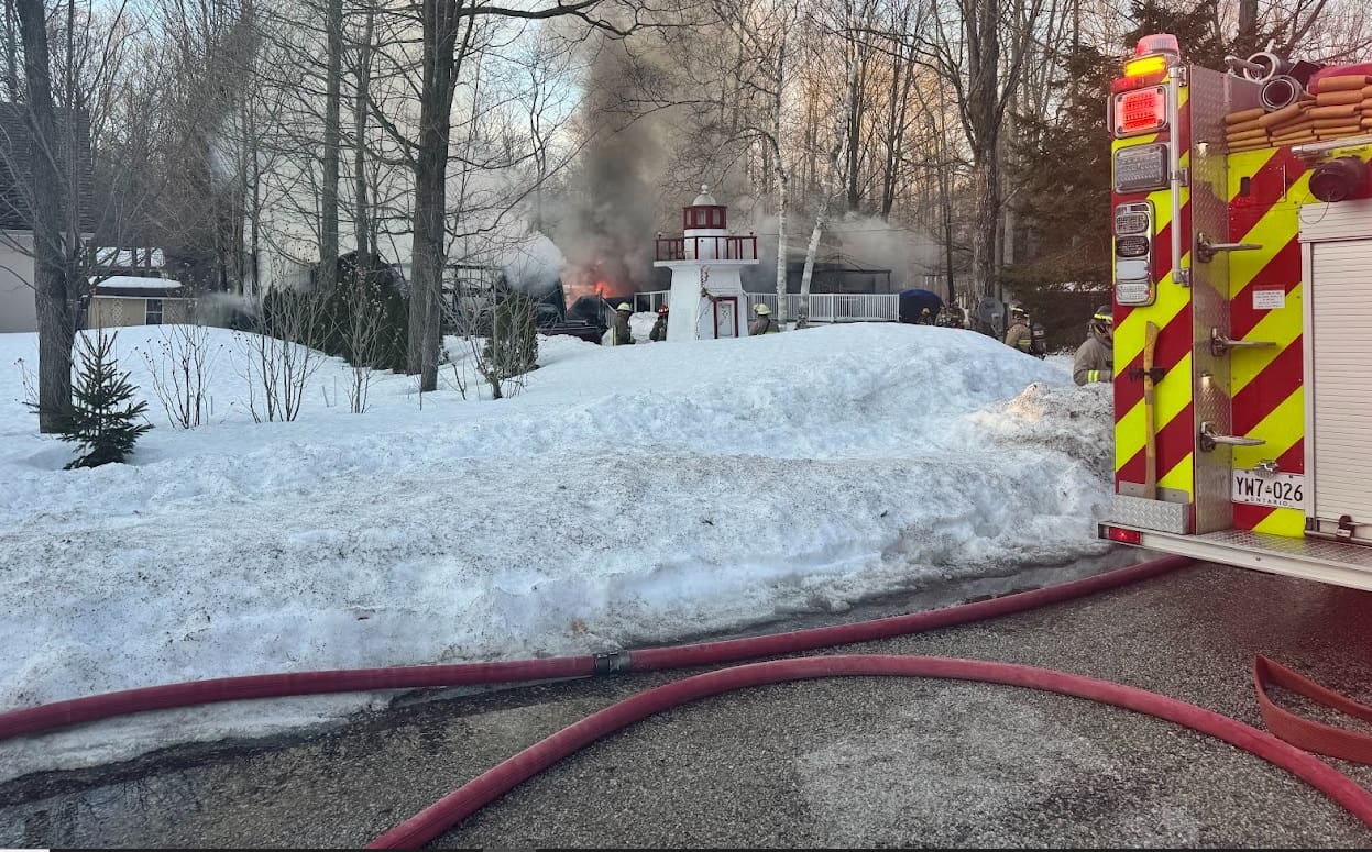OPP INVESTIGATING SUSPICIOUS FIRE IN TINY TOWNSHIP       