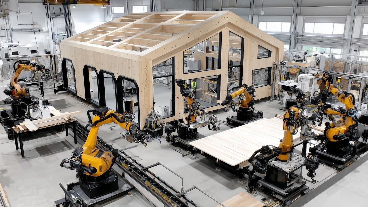 An Unbelievable Half Priced AI Wooden House Built by Robots in Just 3 Days