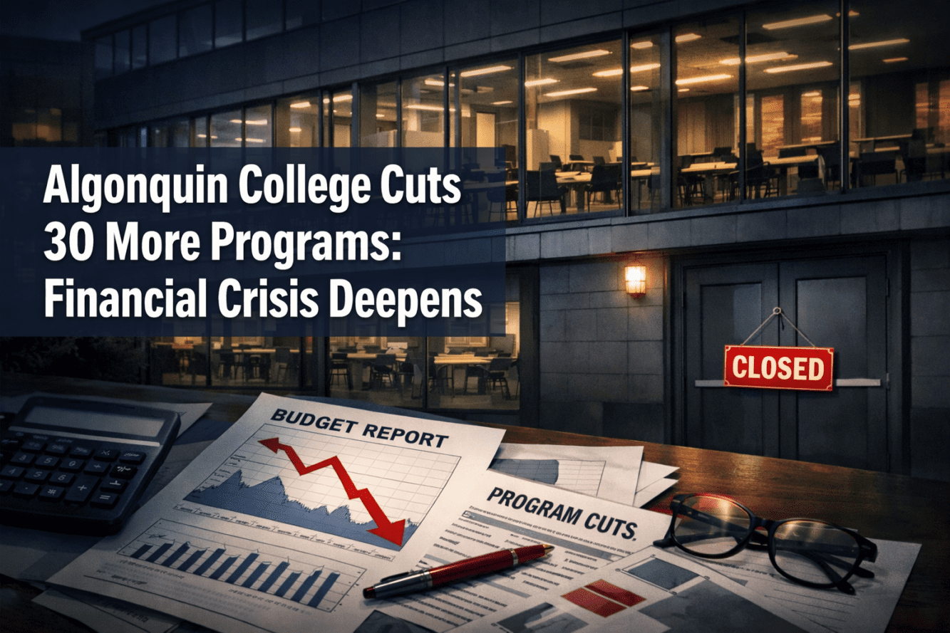 Algonquin College Cuts 30 More Programs: Financial Crisis Deepens, Student Transfers, and Ottawa Job Market Fallout