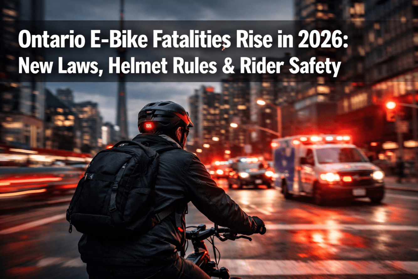 Ontario E-Bike Fatalities Rise in 2026: New 500W Laws, Helmet Enforcement, and Rider Safety Crash Analysis