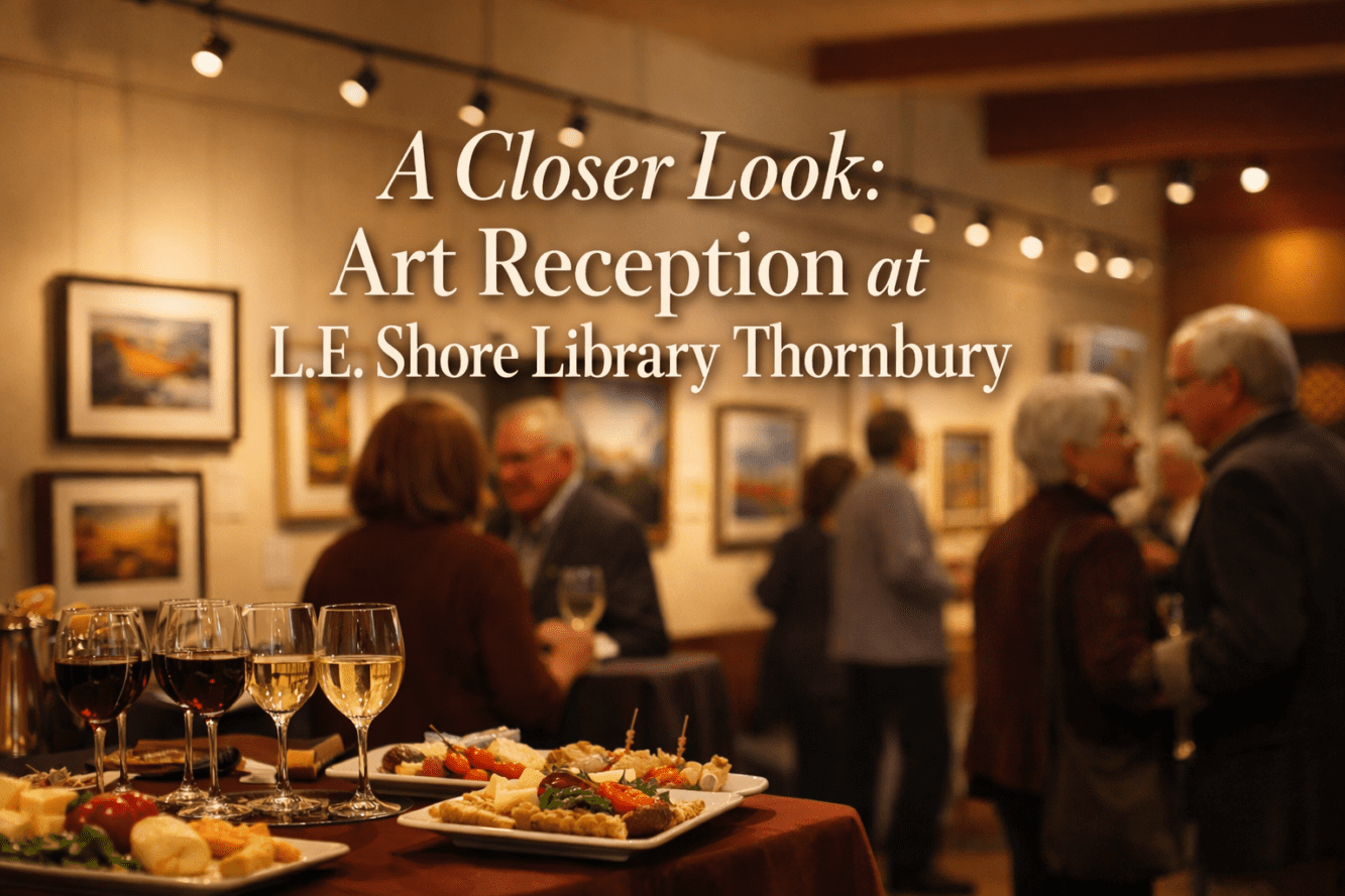 A Closer Look Exhibit Reception at L.E. Shore Library Thornbury: Artist Spotlights, Refreshments, and Pairing with Local Live Music Nights