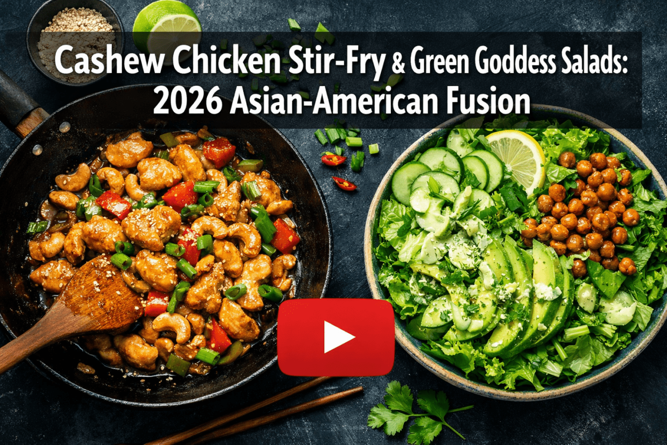 Cashew Chicken Stir-Fry and Green Goddess Salads: 2026’s Colorful Asian-American Fusion with YouTube Demos