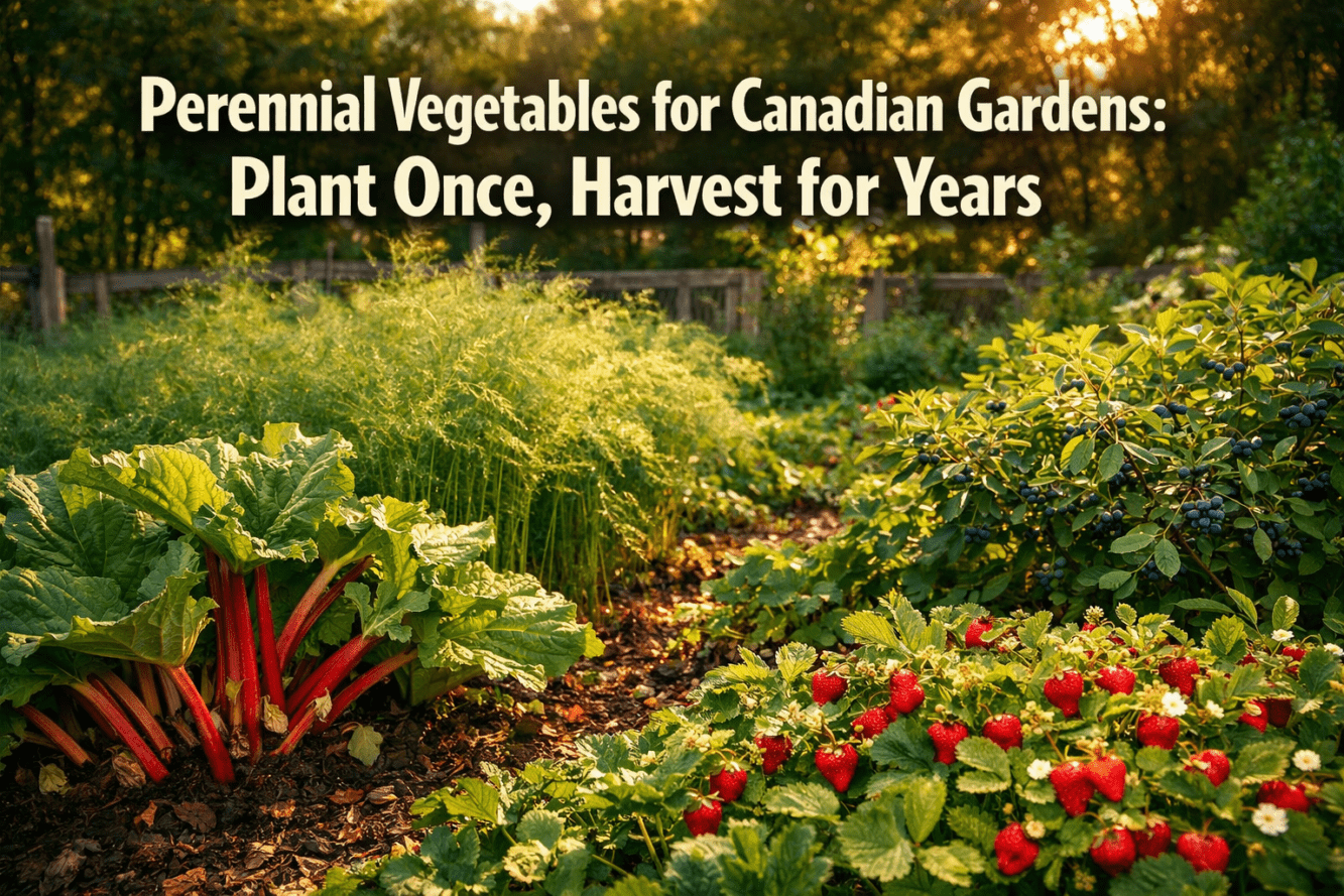 Perennial Vegetables for Canadian Gardens: Plant Once, Harvest for Years with Asparagus, Rhubarb, and Beyond