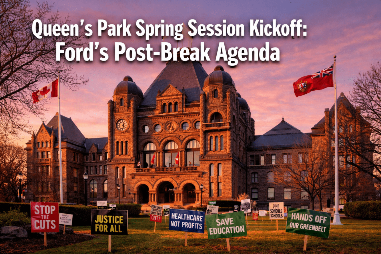 Queen’s Park Spring Session Kickoff: Ford’s Post-Break Agenda After 14 Weeks—Key Bills, Budget Teases, and Political Flashpoints
