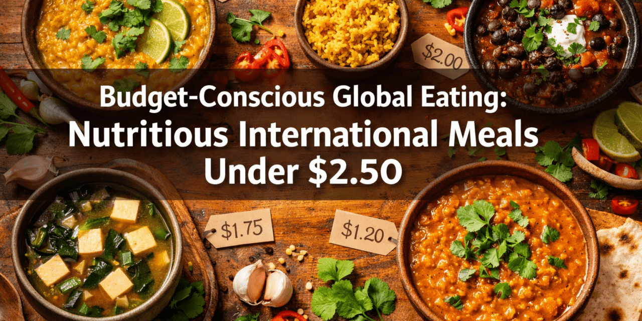 Budget-Conscious Global Eating: Building Nutritious International Meals Under $2.50 Per Serving