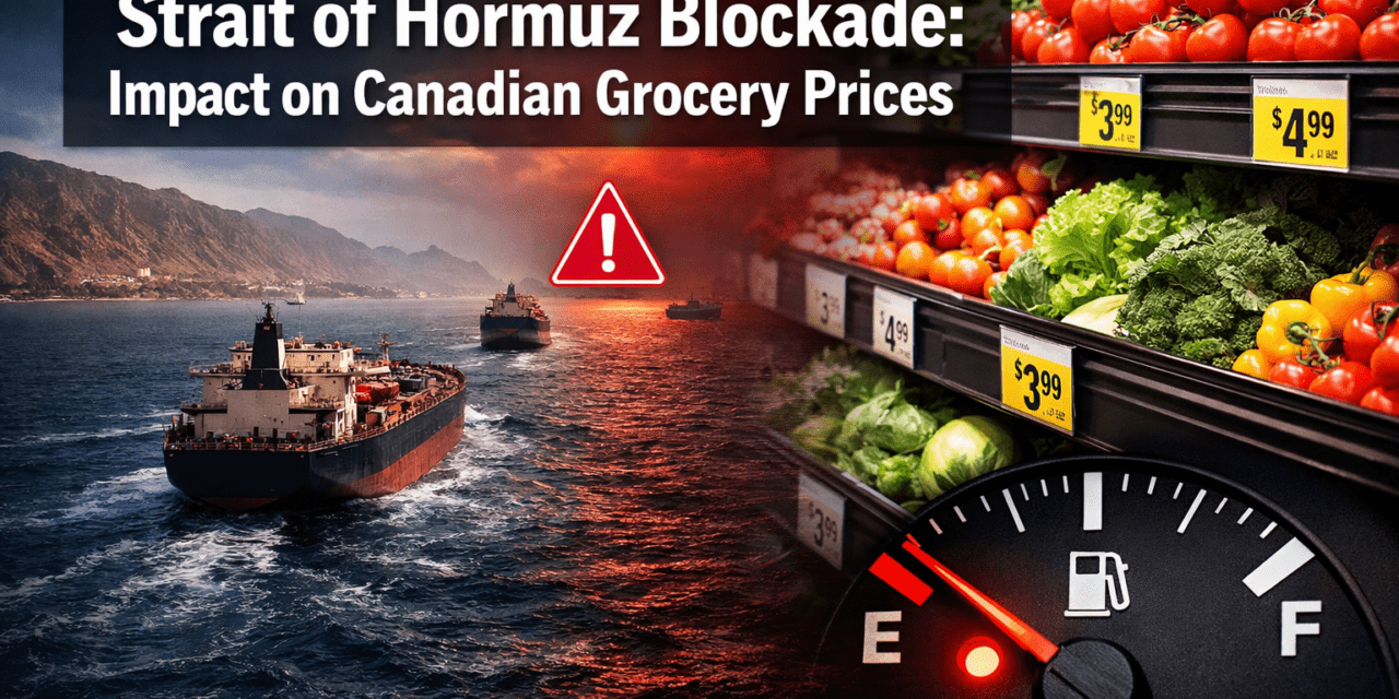 Strait of Hormuz Blockade Impact on Canadian Grocery Prices: Fuel Surcharges and Cost Inflation Timeline