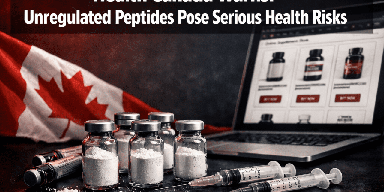 🚨  Health Canada Warns on Unregulated Peptides: What Canadians Need to Know About Online Fitness Supplements and Health Risks