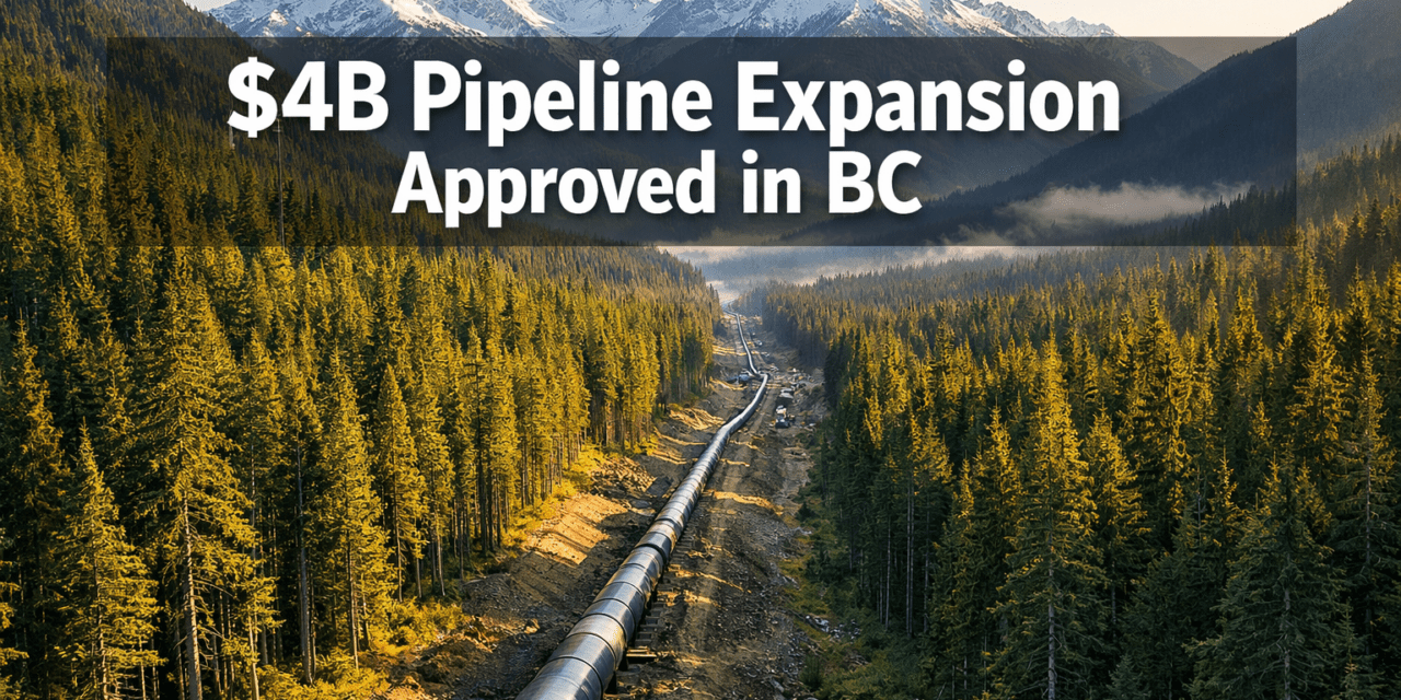 🇨🇦  Federal Government Approves $4B Natural Gas Pipeline Expansion in BC: Environmental Impacts, Job Creation, and First Nations Consultations