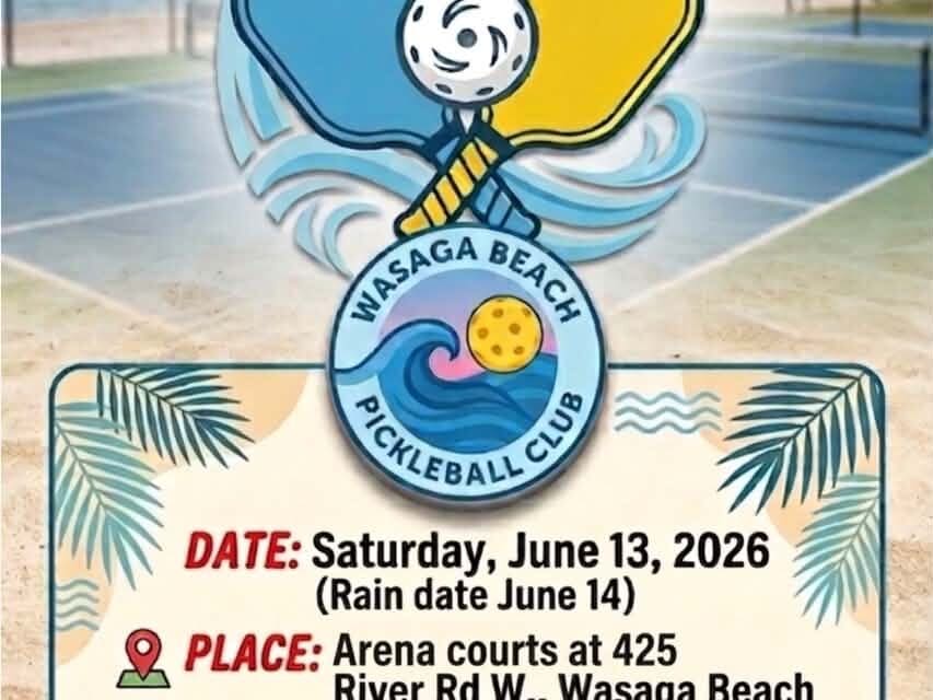 💥 Wasaga Beach Kinette Club Pickleball Tournament | Saturday June 13, 2026