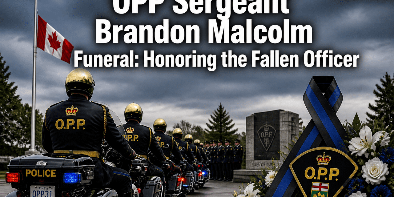 THE OPP EXPRESSES GRATITUDE FOR COMMUNITY SUPPORT FOLLOWING THE LOSS OF SGT. BRANDON MALCOLM