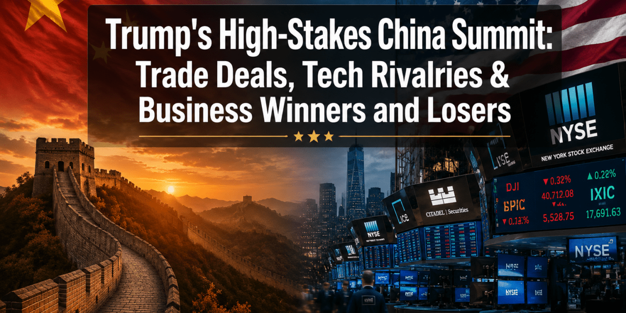 Trump’s High-Stakes China Summit: Trade Deals, Tech Rivalries, and Business Winners and Losers