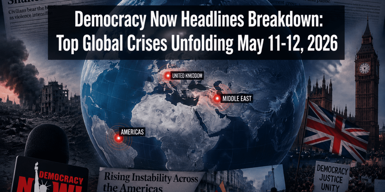 Democracy Now Headlines Breakdown: Top Global Crises Unfolding May 11-12, 2026