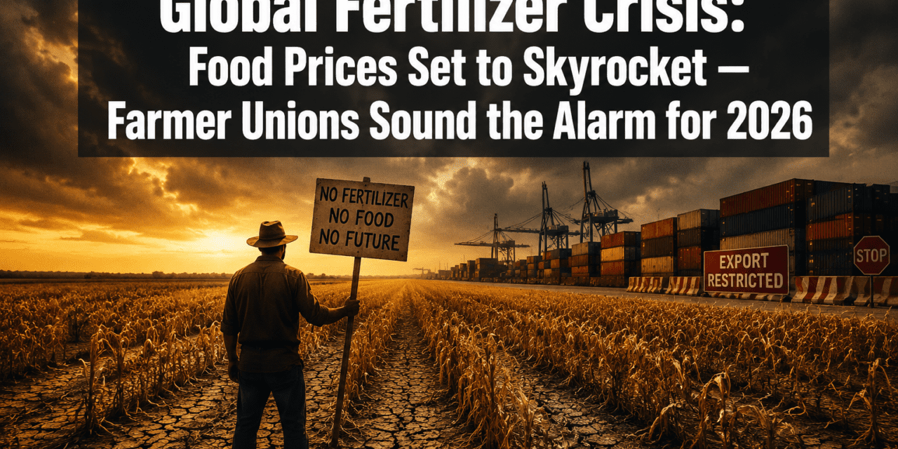 Global Fertilizer Crisis Threatens Food Price Skyrocket: Farmer Unions’ Urgent Warnings for 2026