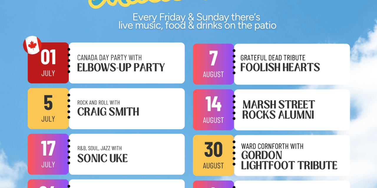 ☀️ Summer Patio Music Series is LIVE!  Jeremie Albino THIS FRIDAY! 🎭  Theatre is BACK! 